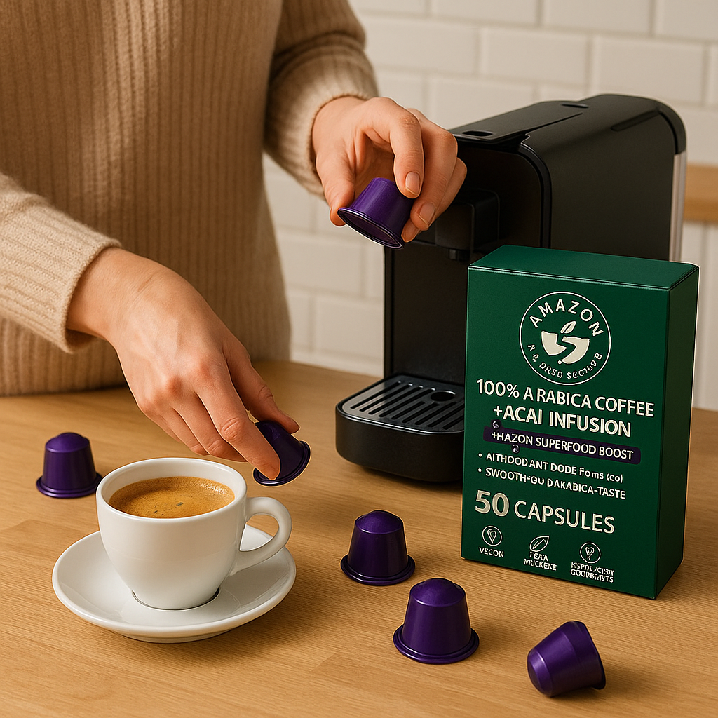 ☕ 100% Premium Arabica Coffee with Açaí | Nespresso® Compatible Capsules