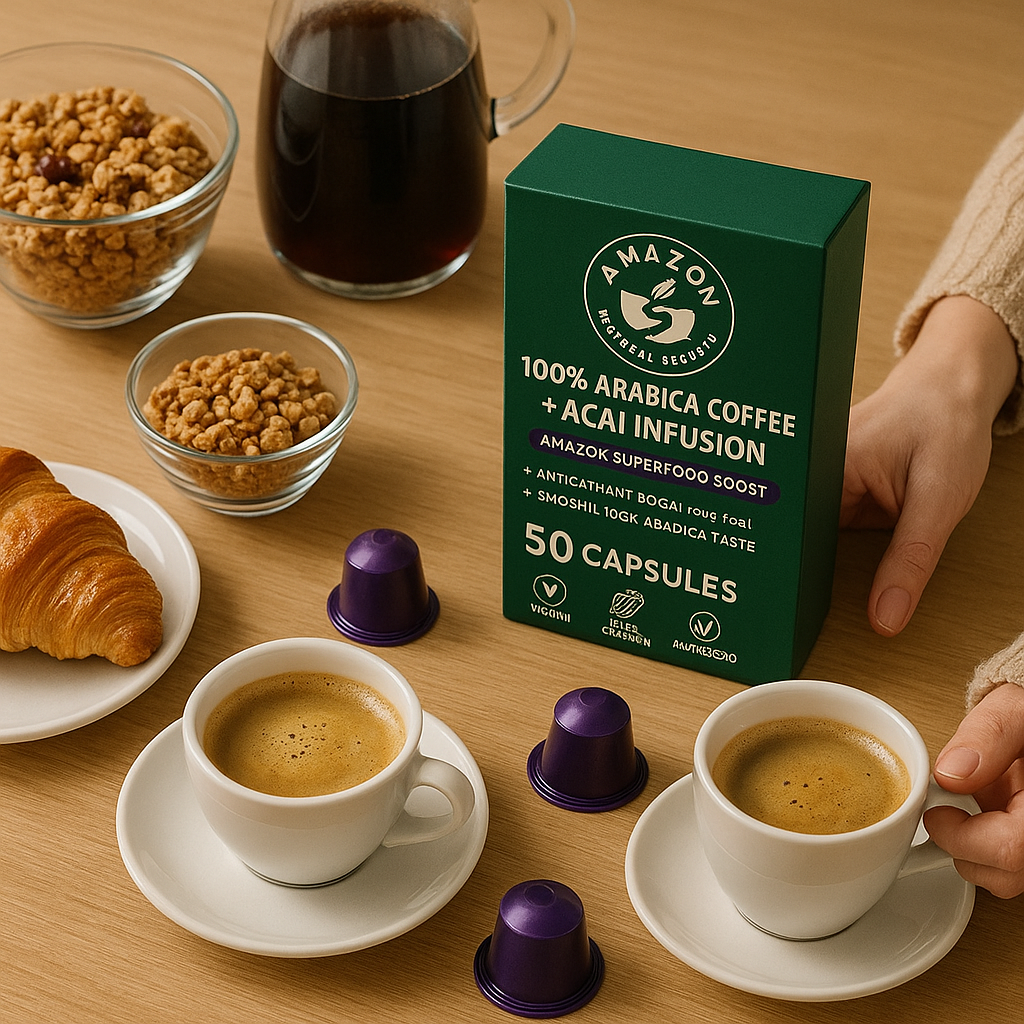 ☕ 100% Premium Arabica Coffee with Açaí | Nespresso® Compatible Capsules